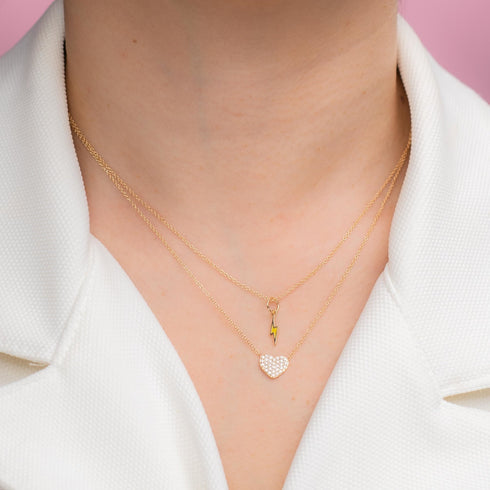 14K Gold Diamond Heart Necklace by Alexis Jae