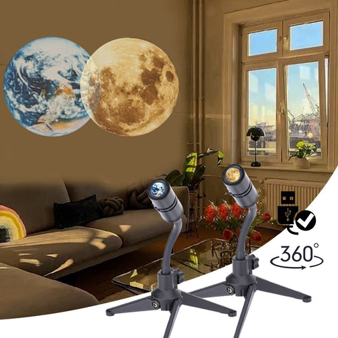 Earth Moon Projection Lamp