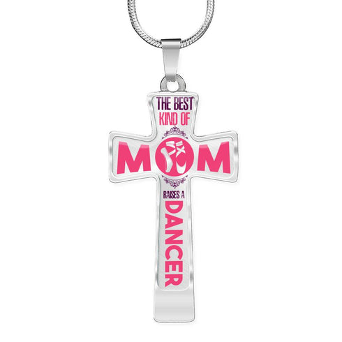 Dancer Mom Cross Necklace