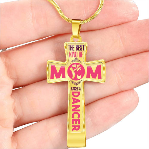 Dancer Mom Cross Necklace