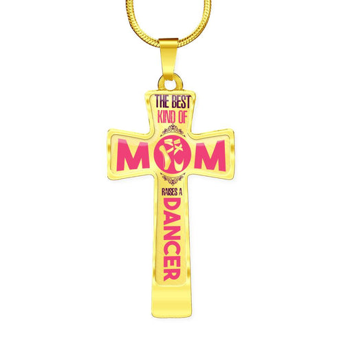 Dancer Mom Cross Necklace