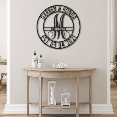 Personalized Elaborate Name Circle Wall Art