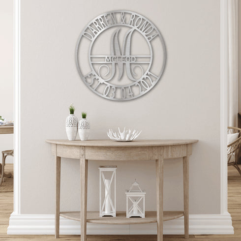 Personalized Elaborate Name Circle Wall Art