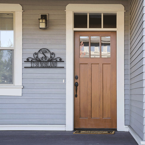 Custom Scroll Family Initial + NameWall Art