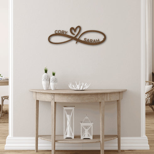 Personalized Infinity Couples Wall Art