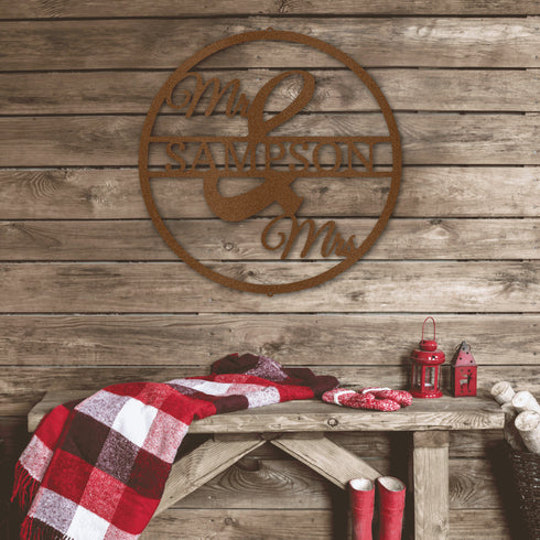 Custom Mr & Mrs Wall Art