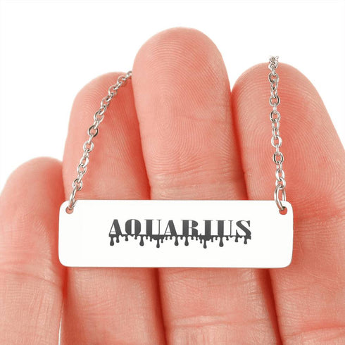Aquaruis Drippping Bar Necklace