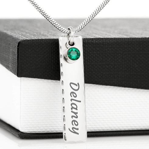 Trendy Engravable Birthstone Necklace - To My Daughter