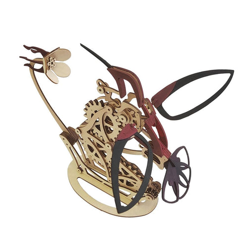 Magical DIY Mechanical Wooden Kinetic Hummingbird 3D Sculpture