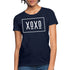 XOXO Womens Classic White Bordered Style Graphic Text T-Shirt